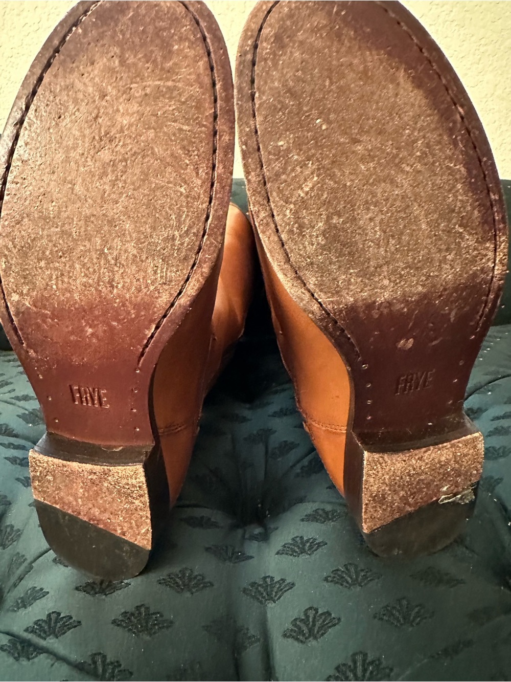 Frye Marissa Medallion Inside Zip Tall Boot. Color: Cognac. - Picture 13 of 15